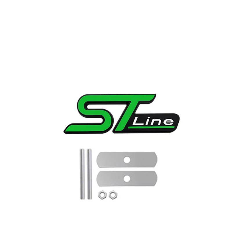 Emblema 3D Metálico ST LINE para Parrilla Frontal – Ford Fiesta, Focus y Mondeo
