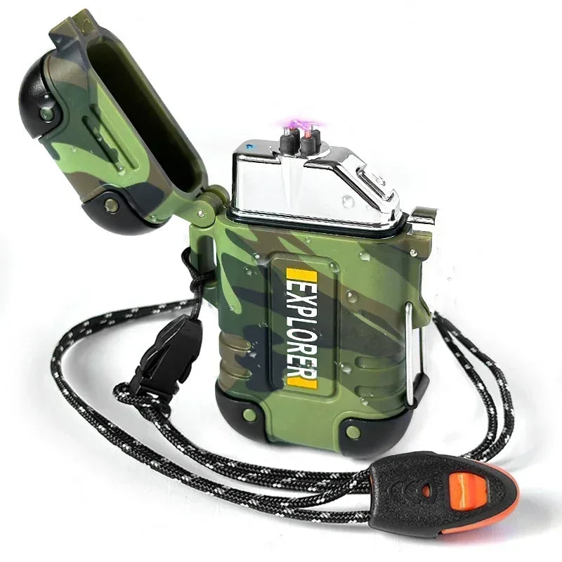 Encendedor Eléctrico de Doble Arco Plasma – Recargable e Impermeable