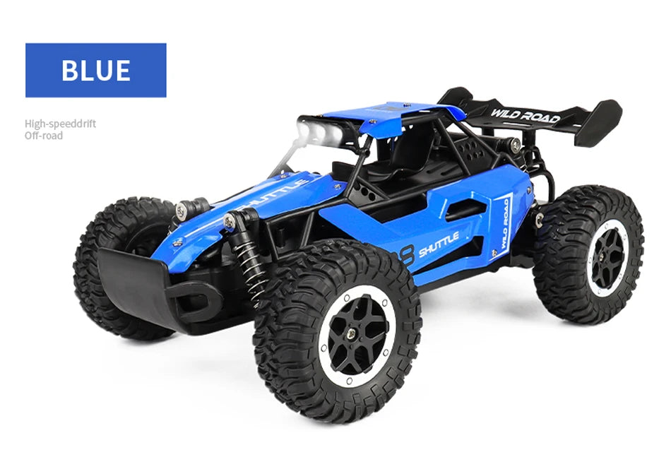 RC Car 1:16 2WD – Coche RC Off-Road con LED, Alta Velocidad 20KM/H para Niños