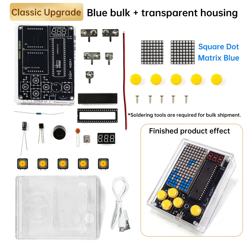 Kit Electrónico DIY Pixel Gamer – Consola Retro para Aprendizaje y Práctica de Soldadura
