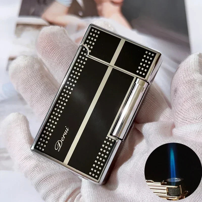 Encendedor Metálico de Gas Derui – Diseño Transparente Recargable