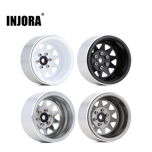 INJORA Rueda Beadlock 1.9" Metal Deep Dish – Offset Negativo 8.9mm para RC Crawler TRX4 y Axial SCX10
