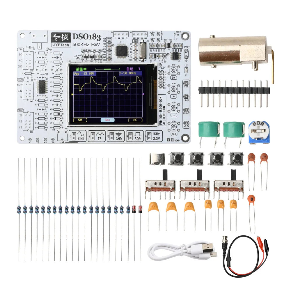 Osciloscopio Digital DIY DSO183 – Kit Electrónico para Principiantes 0-500KHz