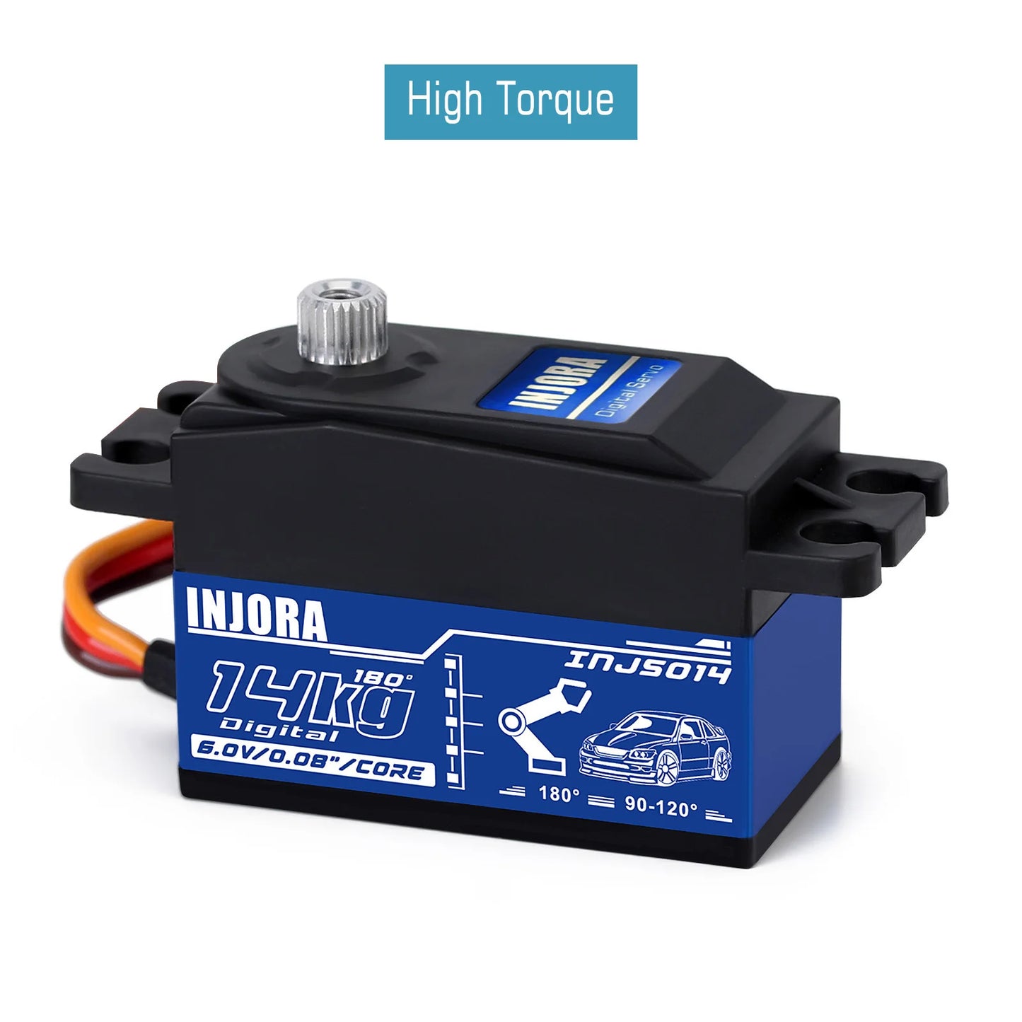 Servo Digital INJS014 14KG Metal Gear – Bajo Perfil para Coches RC y Helicópteros