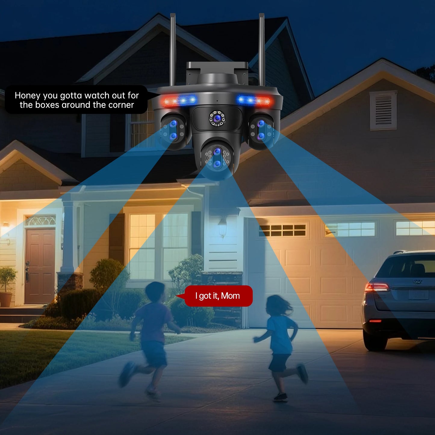 GEYUNE 35MP WiFi IP Camera – 10X Zoom Outdoor PTZ Security Camera con Auto Tracking