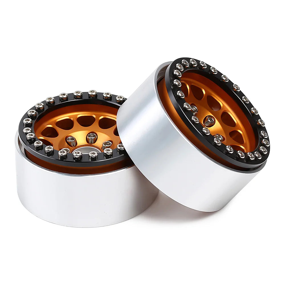 INJORA 1.9" Llantas Beadlock CNC Aluminio para RC Crawler 1/10 SCX10 TRX4 Gen8 (4 Piezas)