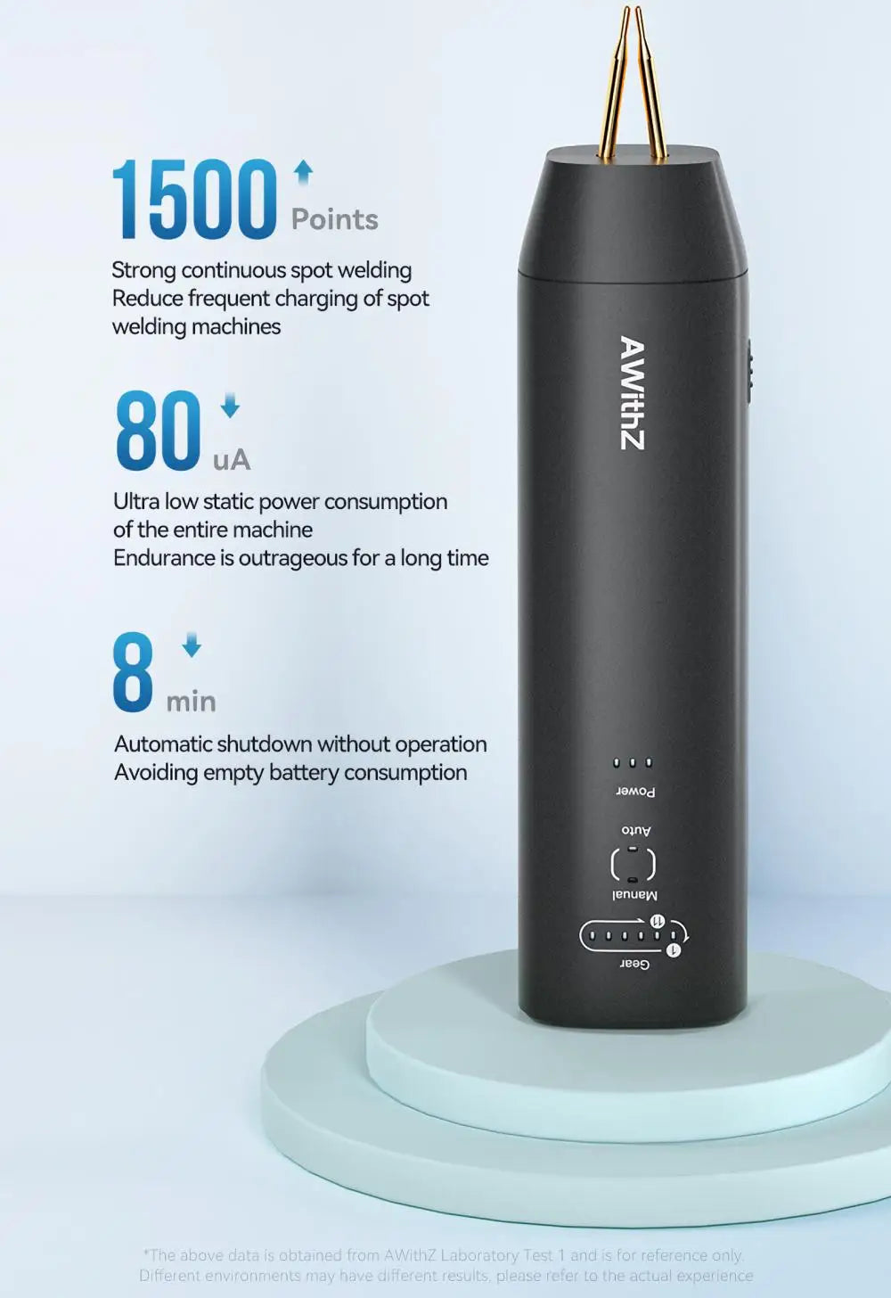 Soldador de Puntos Portátil AWithZ – 90 Niveles Ajustables para Baterías 18650