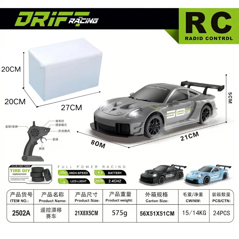 RC Drift GT3 RS 911 mi SU7 1:20 – Edición Limitada 2025, Coche de Alta Velocidad para Niños