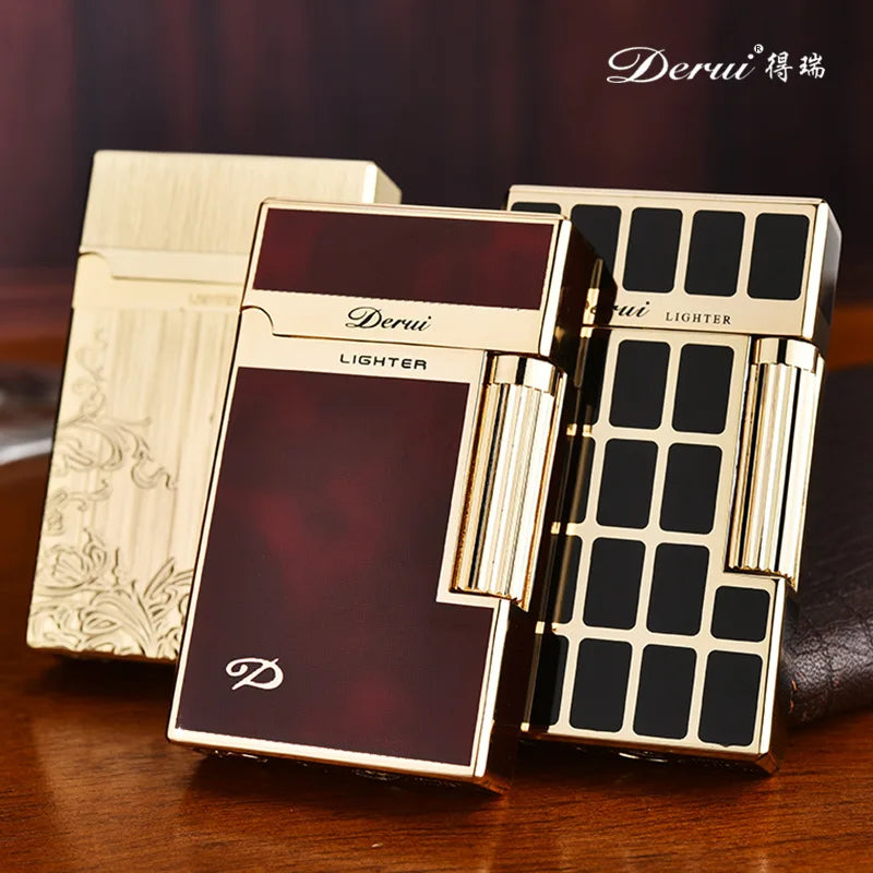 Encendedor Metálico de Gas Derui – Diseño Transparente Recargable
