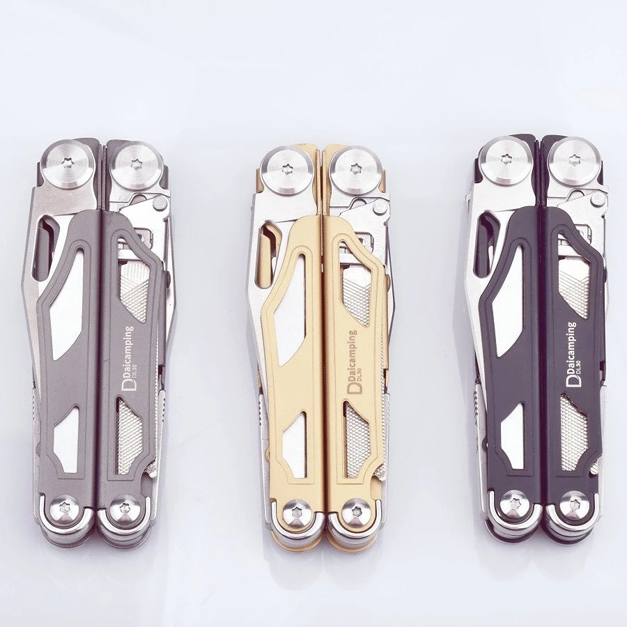 Multiherramienta Daicamping DL30 – Alicates, Cuchillo y Herramientas Multifuncionales Plegables