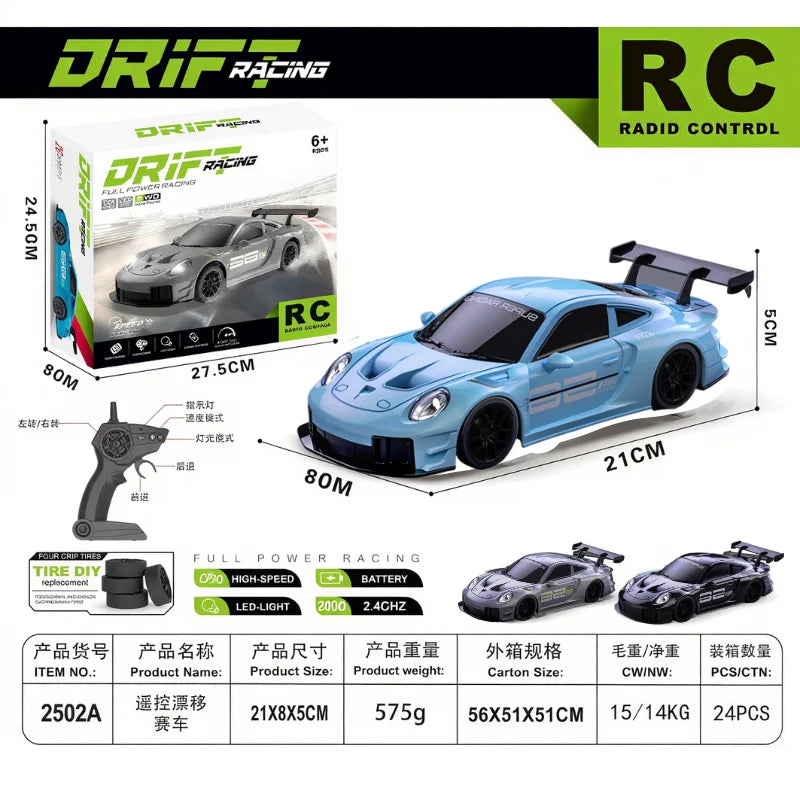 RC Drift GT3 RS 911 mi SU7 1:20 – Edición Limitada 2025, Coche de Alta Velocidad para Niños