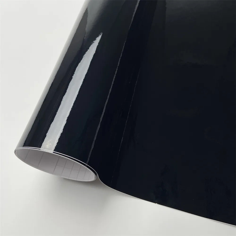 Vinilo Adhesivo Rojo, Blanco y Negro — Film Glossy sin Burbujas para Coche y Moto