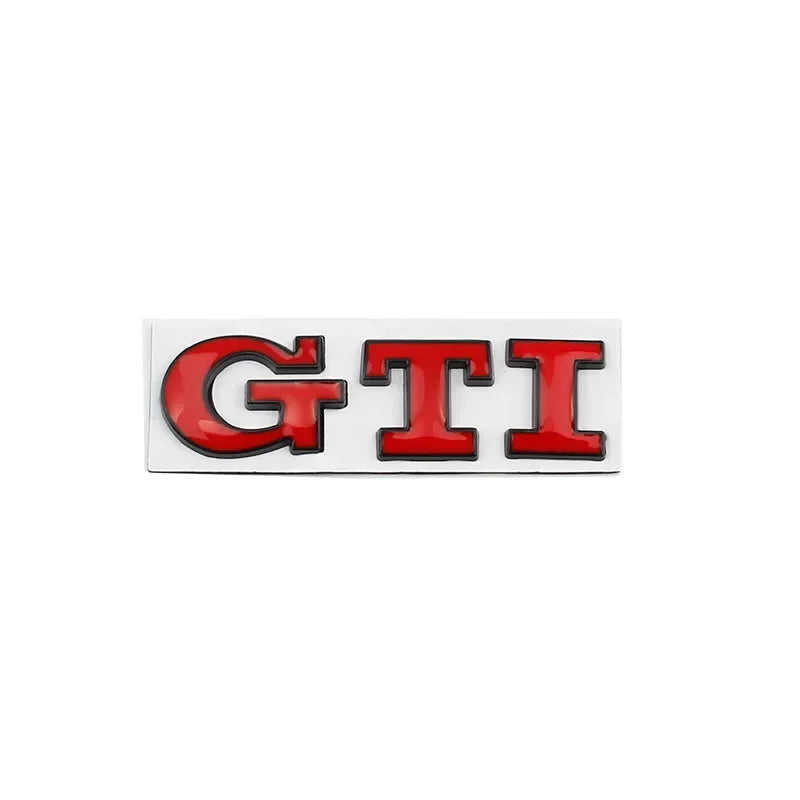Emblema Metal GTI para VW — Sticker para Maletero y Lateral, Golf, Polo, Jetta y Más