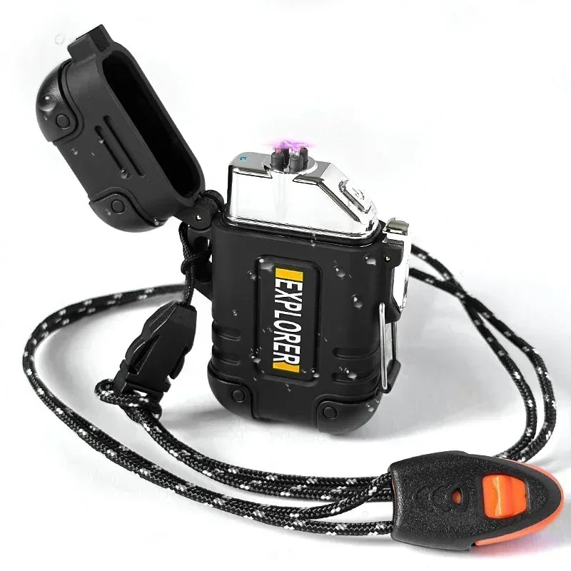 Encendedor Eléctrico de Doble Arco Plasma – Recargable e Impermeable