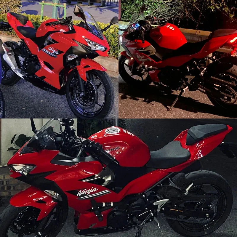 Vinilo Adhesivo Rojo, Blanco y Negro — Film Glossy sin Burbujas para Coche y Moto