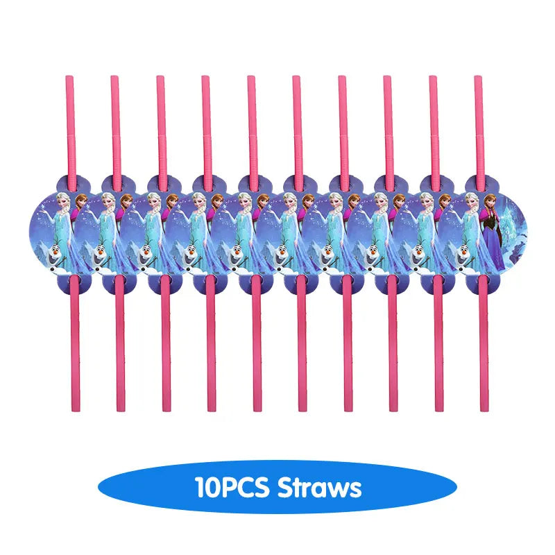 Decoración de Cumpleaños Disney Frozen – Mantel, Globos y Vajilla Azul para Fiesta Infantil