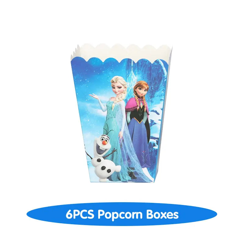 Decoración de Cumpleaños Disney Frozen – Mantel, Globos y Vajilla Azul para Fiesta Infantil