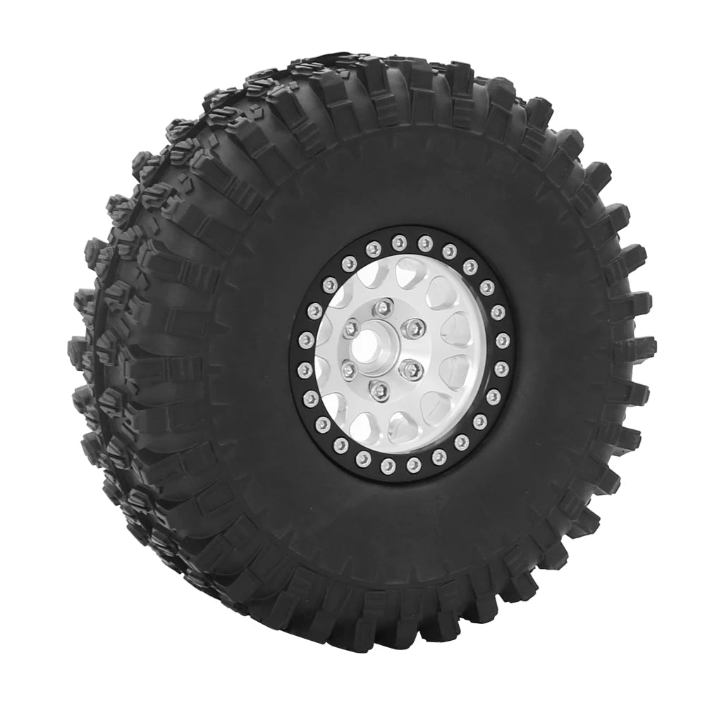 Set 4PCS Metal 1.9" Beadlock Wheel Rim Tires – RC Crawler 1/10 Axial SCX10 III, TRX-4, Redcat GEN 8