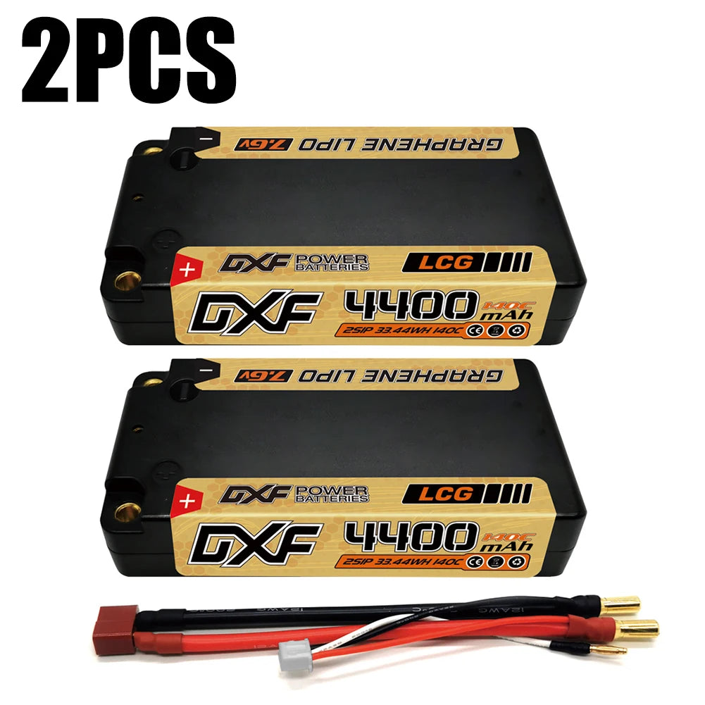 DXF 2S 7.6V Graphene LiPo Battery 9200mAh Short-Pack 5mm – Batería Competición RC 1/10