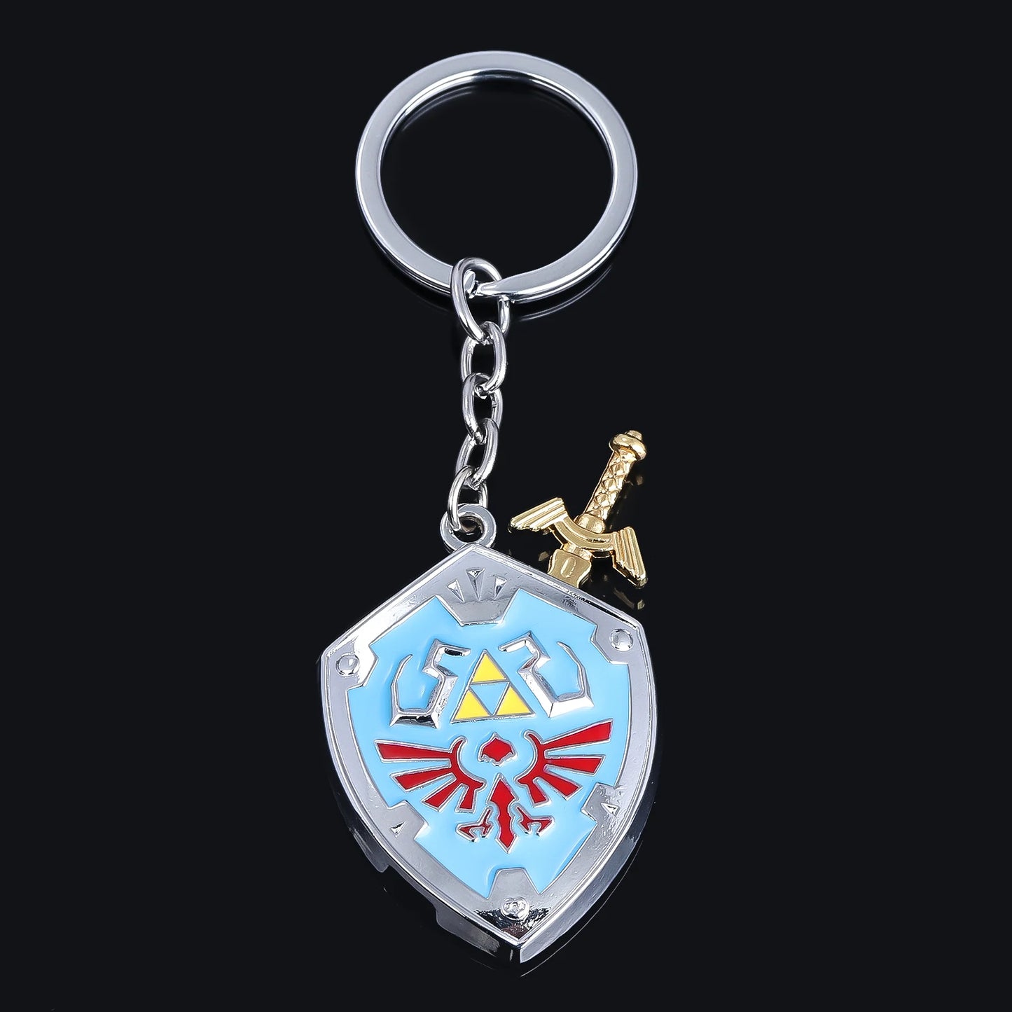 Llavero Hylian Shield y Master Sword — Colgante Zelda Breath of The Wild
