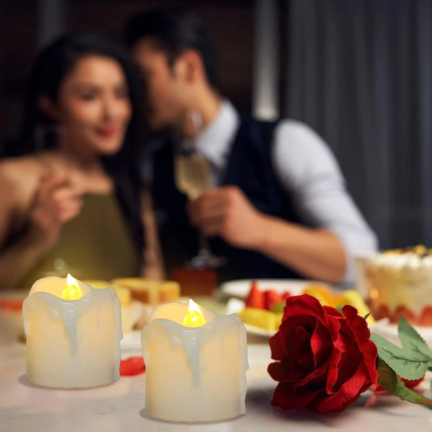 Velas LED a Pilas – Pack de 12, 24 o 48 Unidades con Luz Cálida y Parpadeo Natural