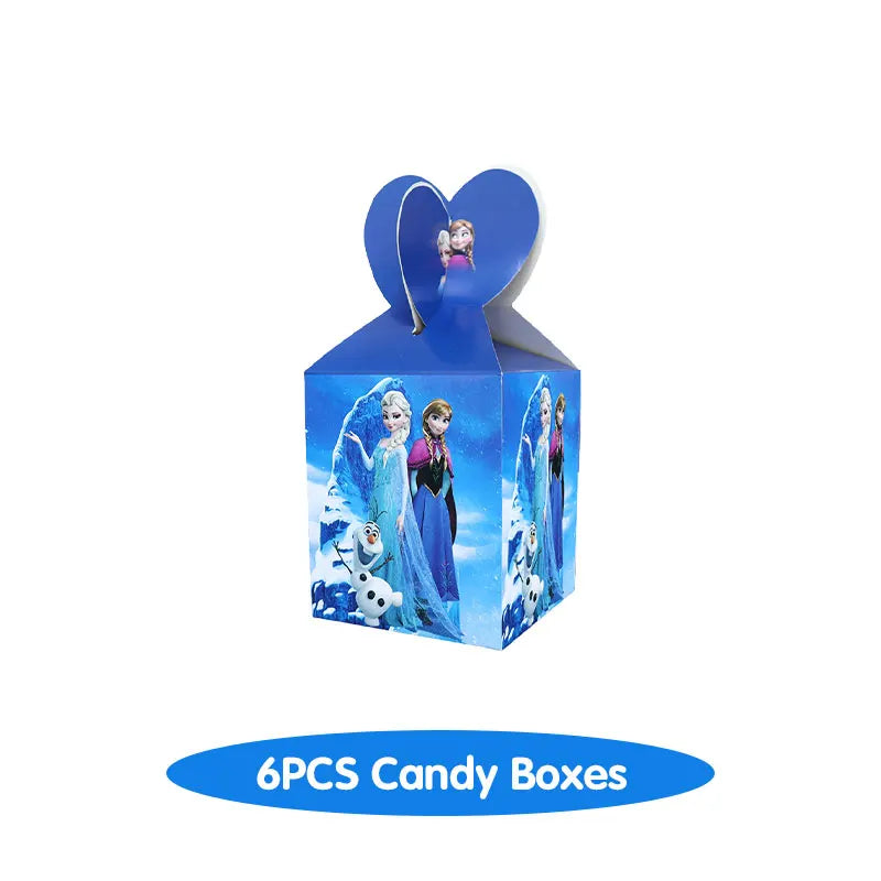 Decoración de Cumpleaños Disney Frozen – Mantel, Globos y Vajilla Azul para Fiesta Infantil