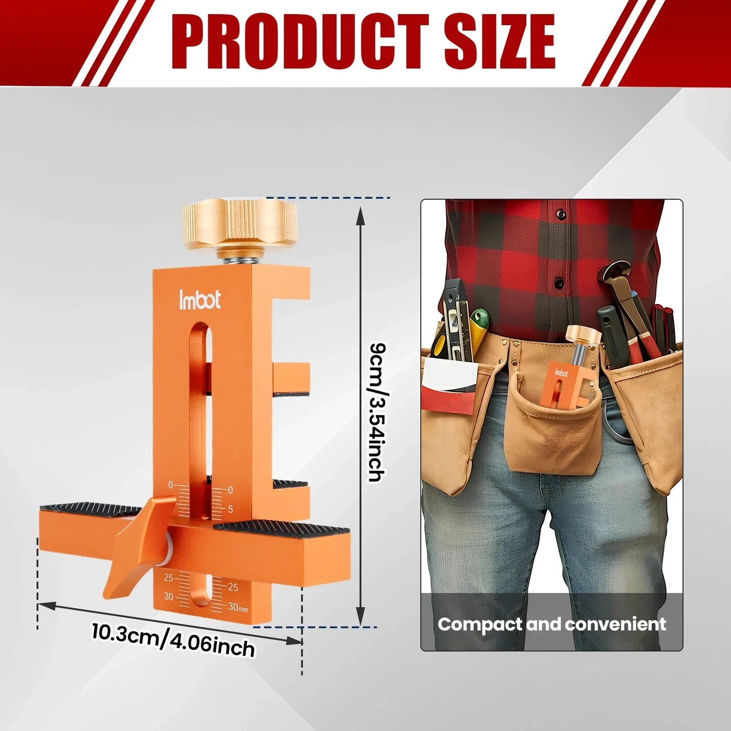 Herramienta de Posicionamiento Rápido 2 en 1 para Instalación de Puertas de Gabinete