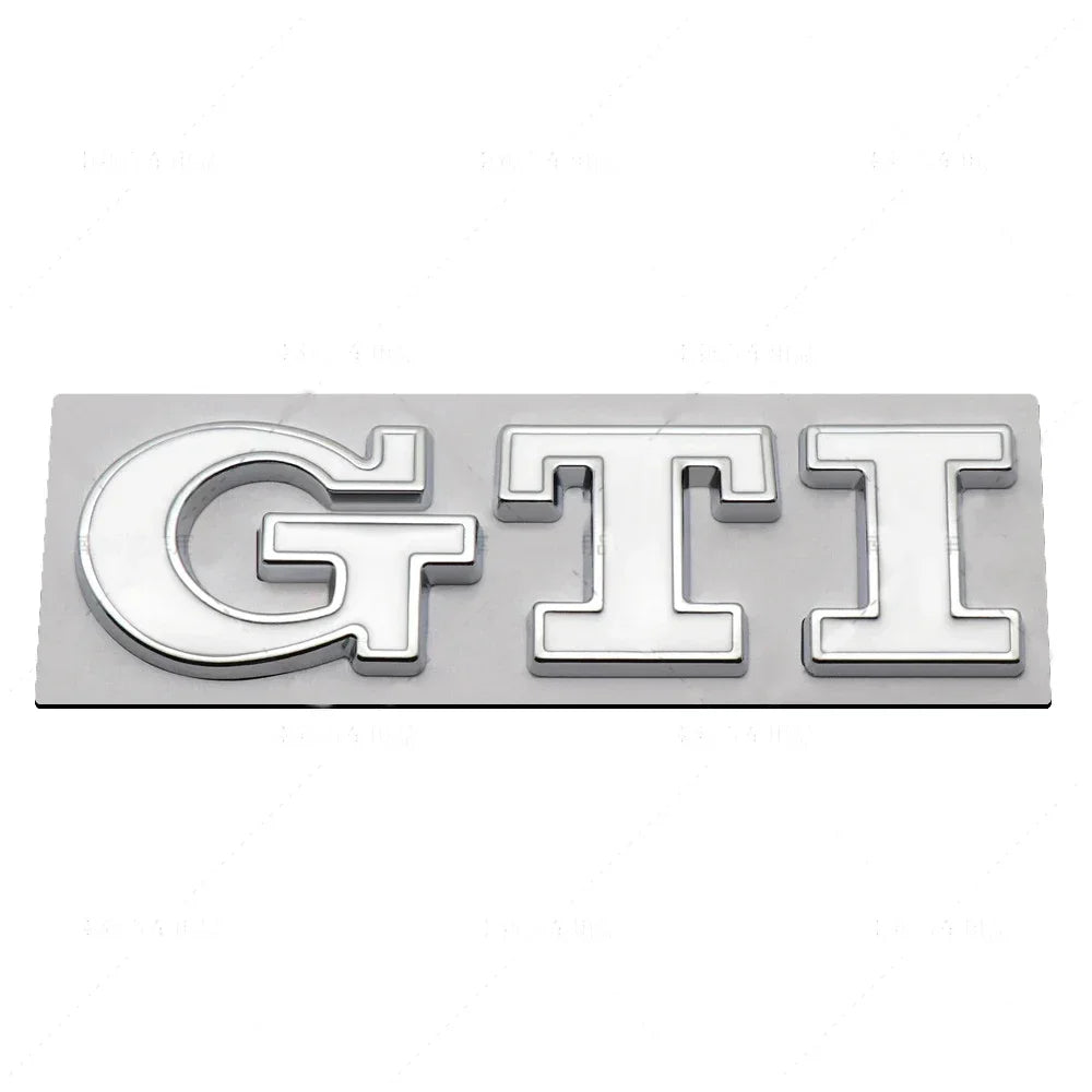Emblema Metal GTI para VW — Sticker para Maletero y Lateral, Golf, Polo, Jetta y Más
