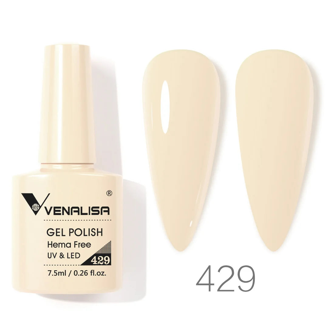 Esmalte de Gel Venalisa Milky White — Cobertura Completa UV/LED