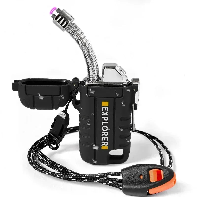 Encendedor Eléctrico de Doble Arco Plasma – Recargable e Impermeable