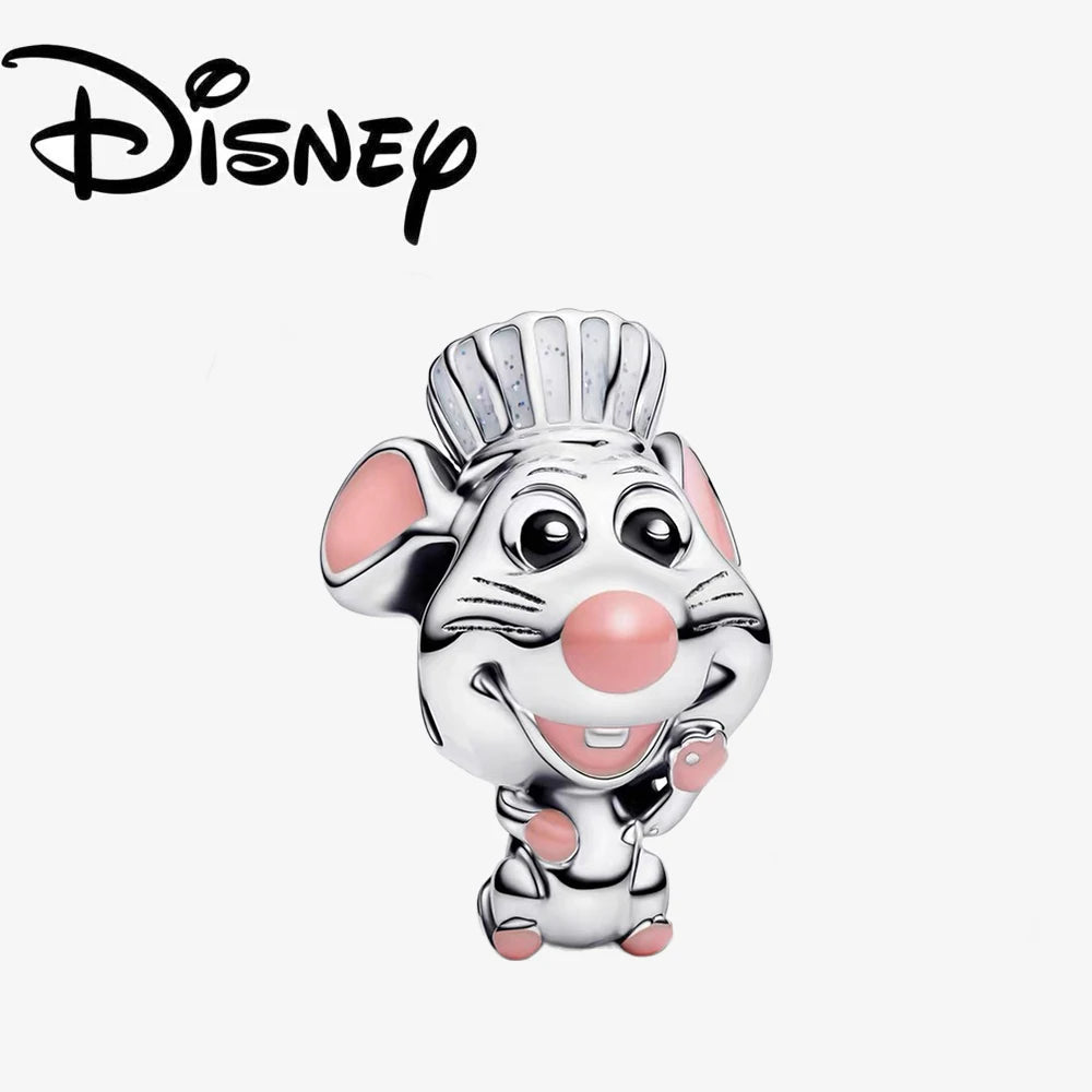 Charm Colgante Disney 925 Plata Esterlina – Dumbo, Pascal, Gato de Cheshire y Alien | Compatible con Pulseras Originales