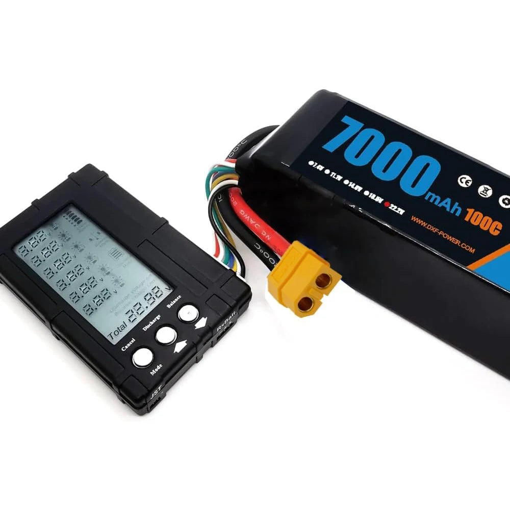 Batería DXF 6S LiPo 22.2V 100C 7000mAh XT60 – Potencia para RC, Drones y Coches de Carreras