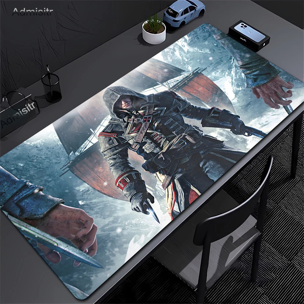 Alfombrilla Gamer XXL Assassin’s Creed — Mouse Pad 900x400mm para PC y Escritorio