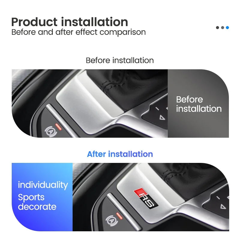 Emblema 3D Audi SLINE RS — Sticker Volante y Carrocería