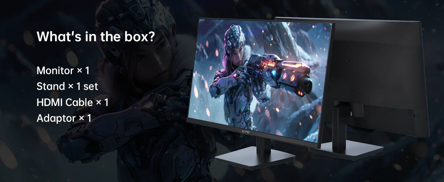 KTC H27T27 27" QHD 100Hz Gaming Monitor – 2560x1440, IPS Fast Panel, 1ms GTG, 99% sRGB, HDR10, FreeSync