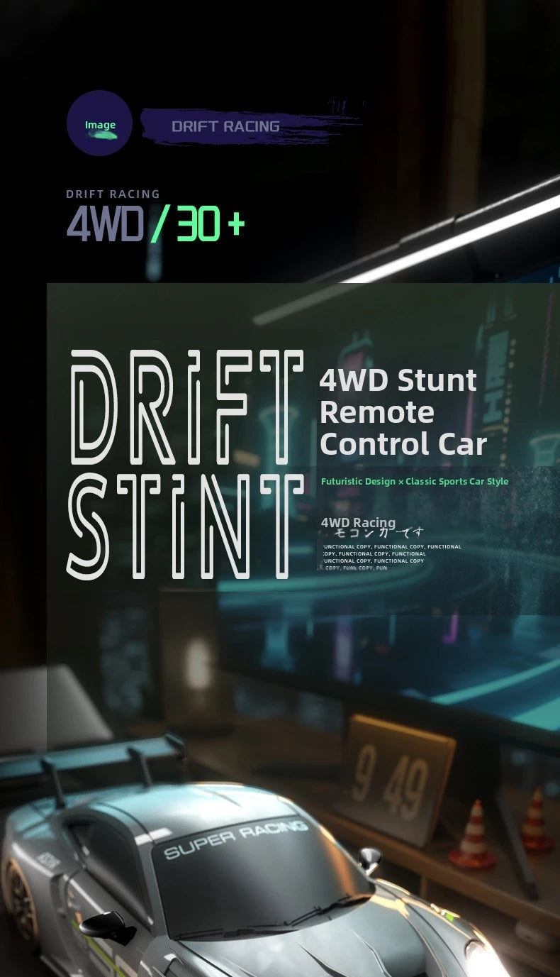 RC Drift GT3 RS 911 mi SU7 1:20 – Edición Limitada 2025, Coche de Alta Velocidad para Niños