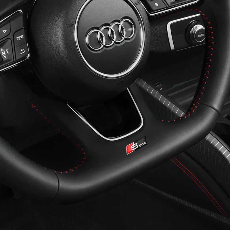 Emblema 3D Audi SLINE RS — Sticker Volante y Carrocería