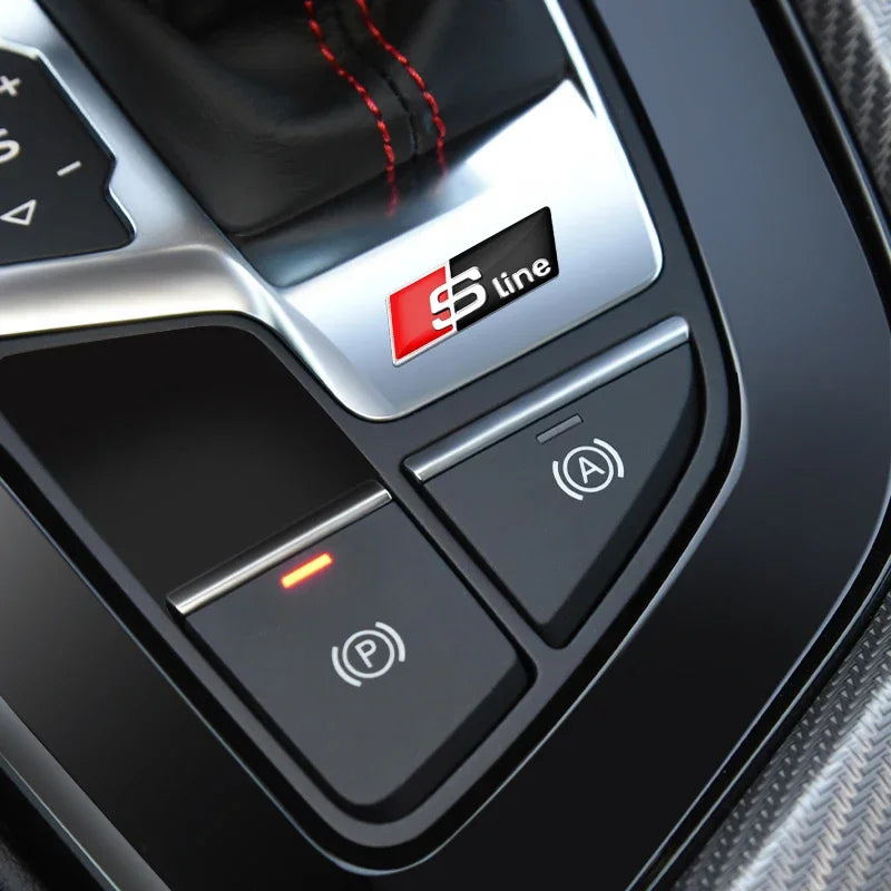 Emblema 3D Audi SLINE RS — Sticker Volante y Carrocería