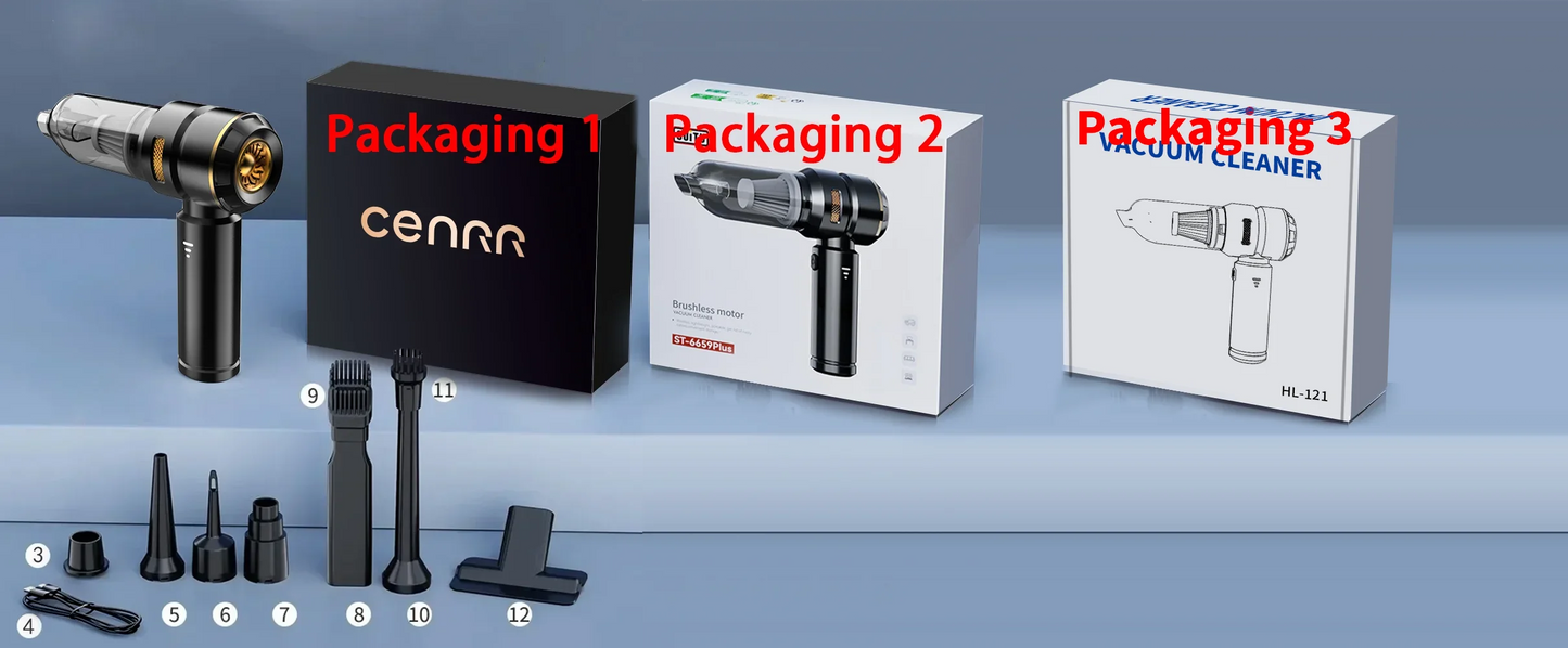 Aspiradora Portátil para Coche CENRR 998000PA — Potente y Sin Cable