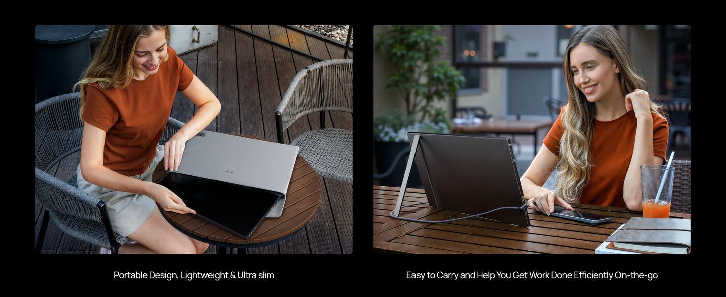 ARZOPA Z1C 16.1" 100% sRGB Portable Monitor FHD 1080P IPS – Monitor Externo para Mac, PC, Xbox, PS5, Switch