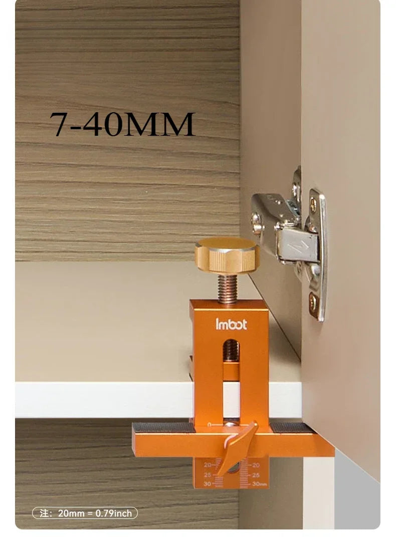 Herramienta de Posicionamiento Rápido 2 en 1 para Instalación de Puertas de Gabinete