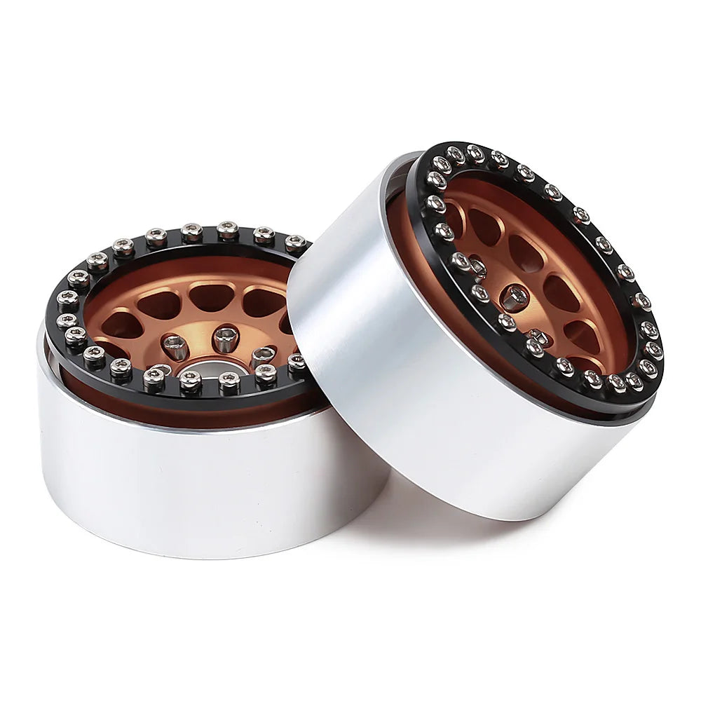 INJORA 1.9" Llantas Beadlock CNC Aluminio para RC Crawler 1/10 SCX10 TRX4 Gen8 (4 Piezas)