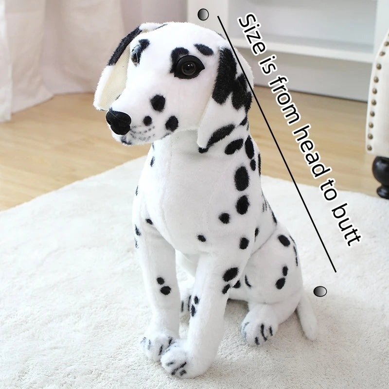 Peluche Realista de Perro Dálmata — Suave Juguete Decorativo y Regalo Infantil