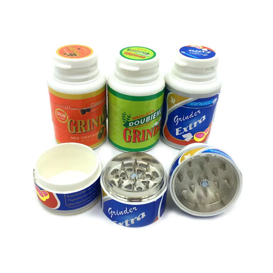 Grinder de Hierbas 45mm — Plástico y Metal con Colores Surtidos