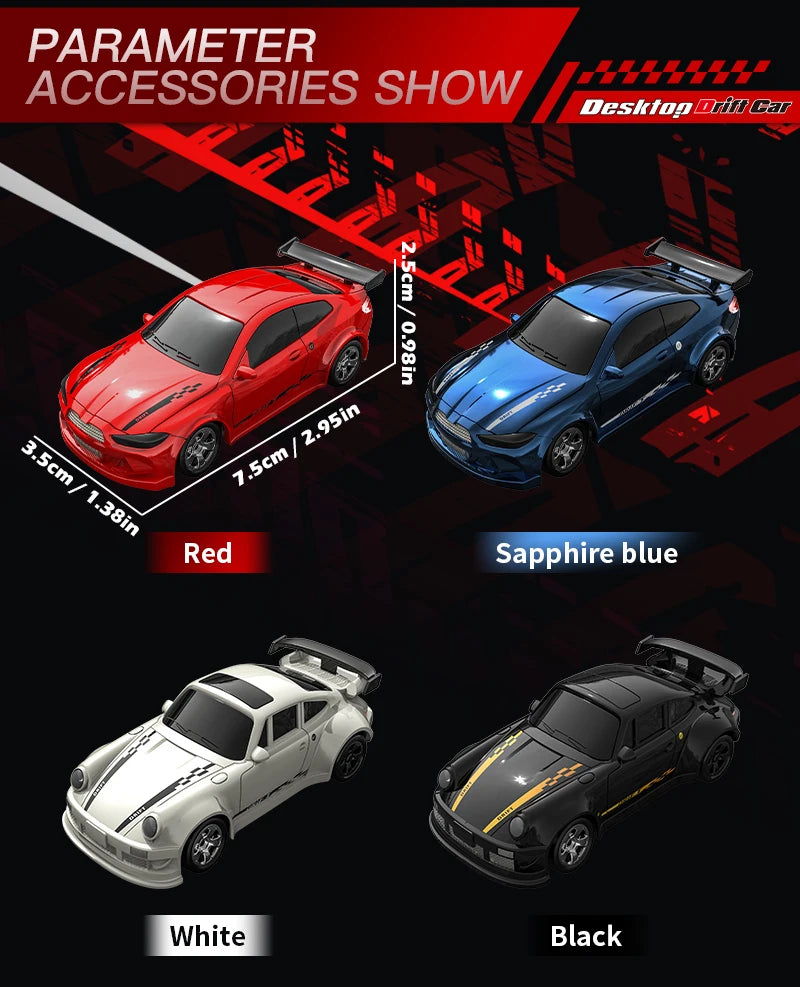 KF20 1:64 Drift RC Car 2025 – Coche RC 4WD de Mesa y Competición para Niños