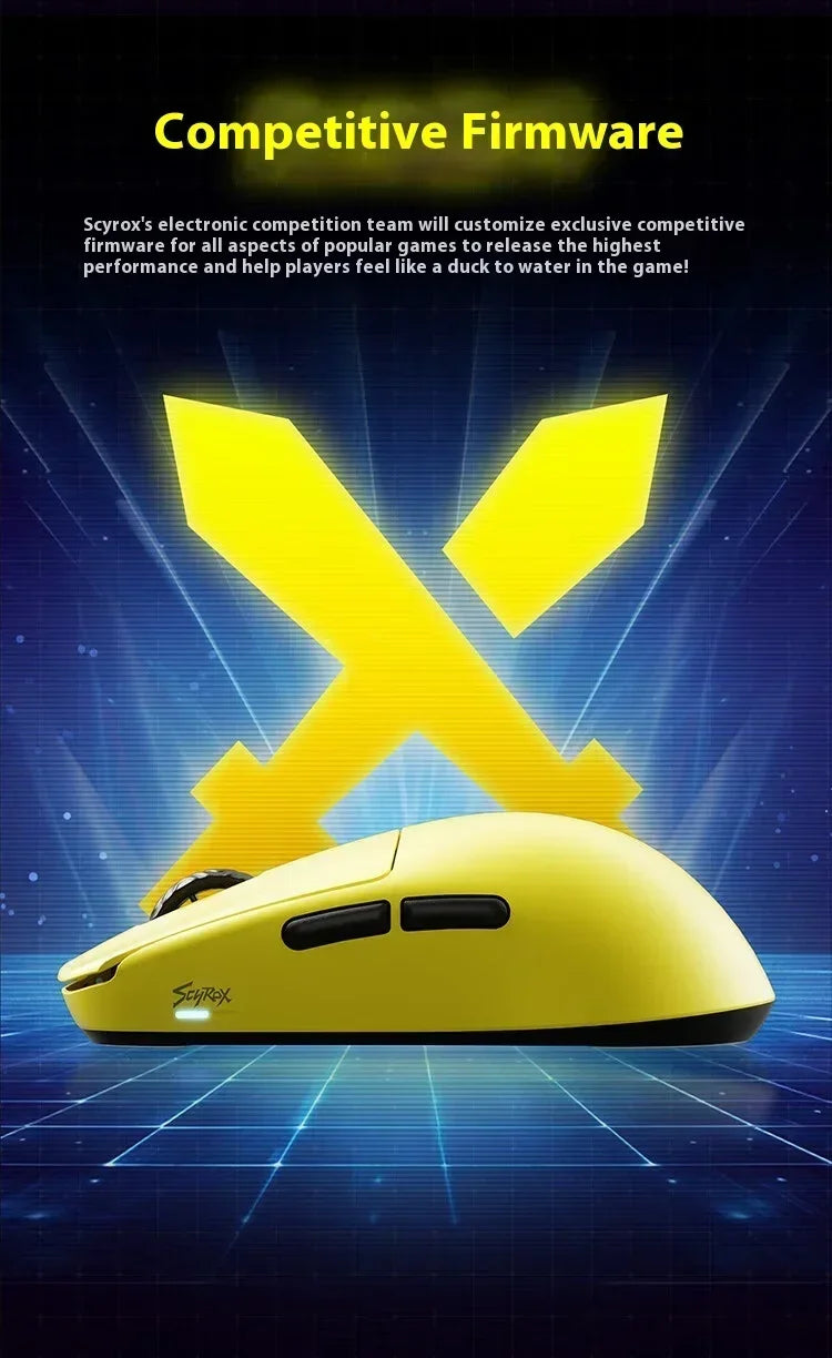 Scyrox V8 Mouse Dual Mode – Gaming 8K Low Latency Ligero y Personalizable para PC