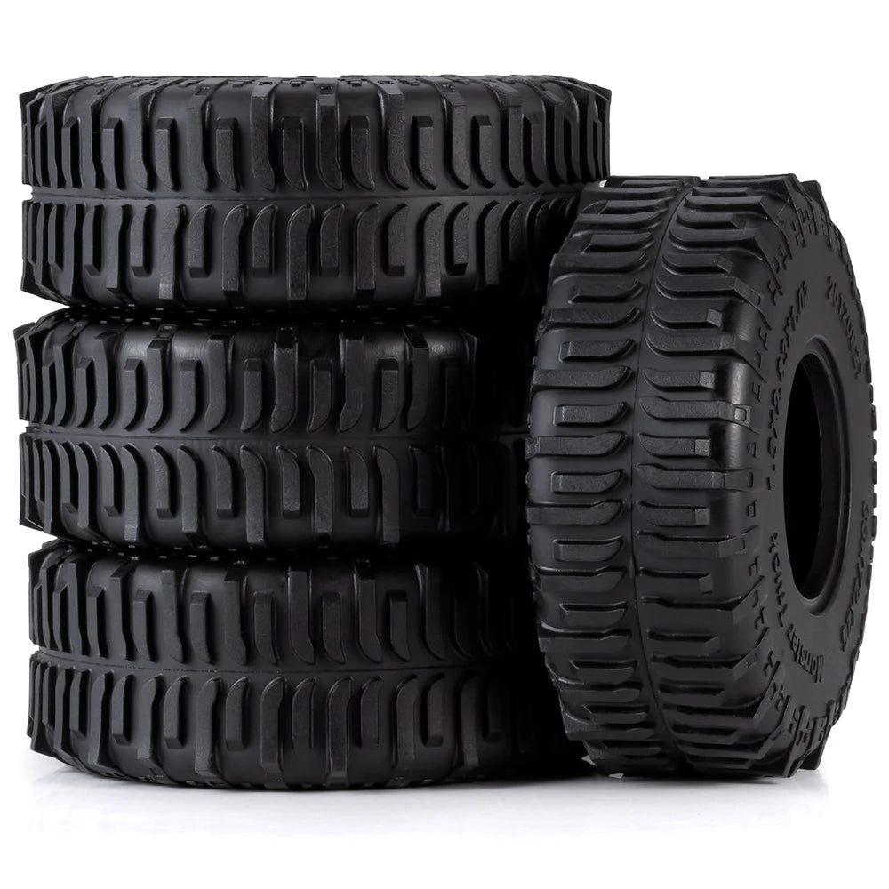 AXSPEED 4PCS Neumáticos de Goma 1.3"/1.1" – Mud Terrain para Micro Crawler 1/18 & 1/24