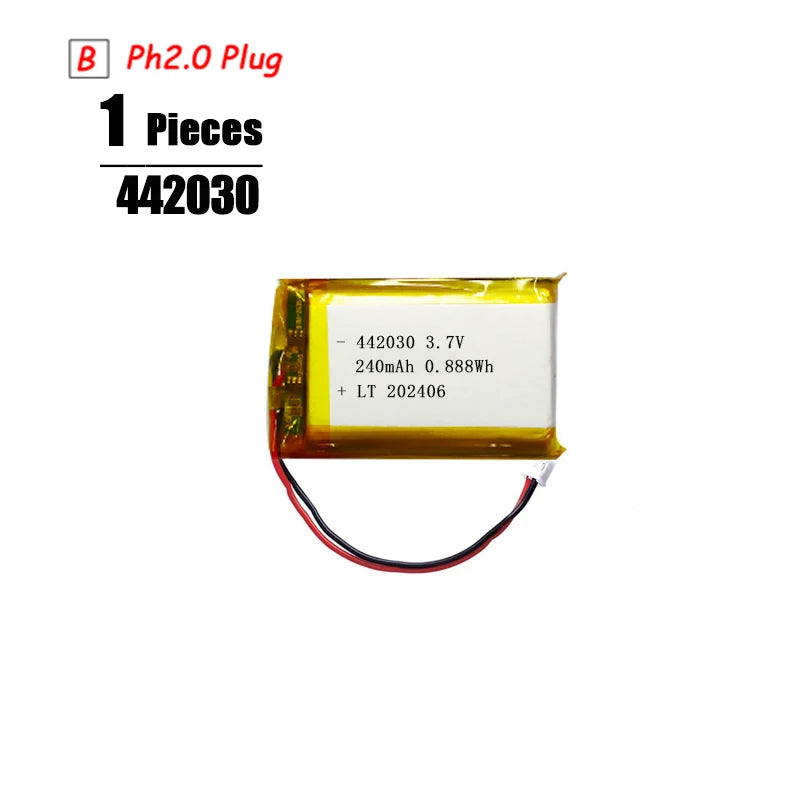 Batería LiPo 3.7V Recargable PH2.0 Plug – Compatible con PS4, GPS, Altavoces y MP3