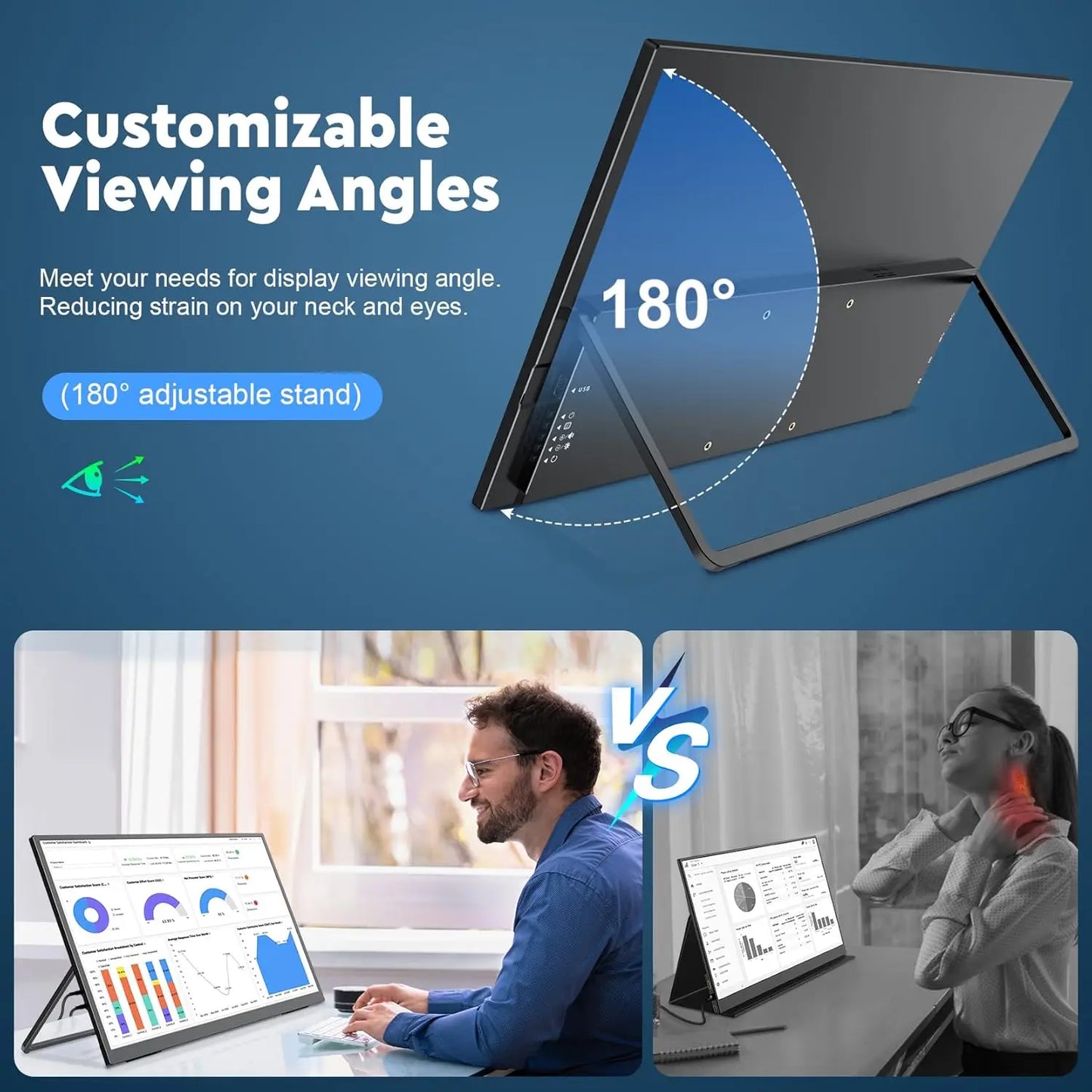 UPERFECT 21.5" 120Hz Portable Gaming Monitor — HDMI/USB-C para Laptop y Consolas