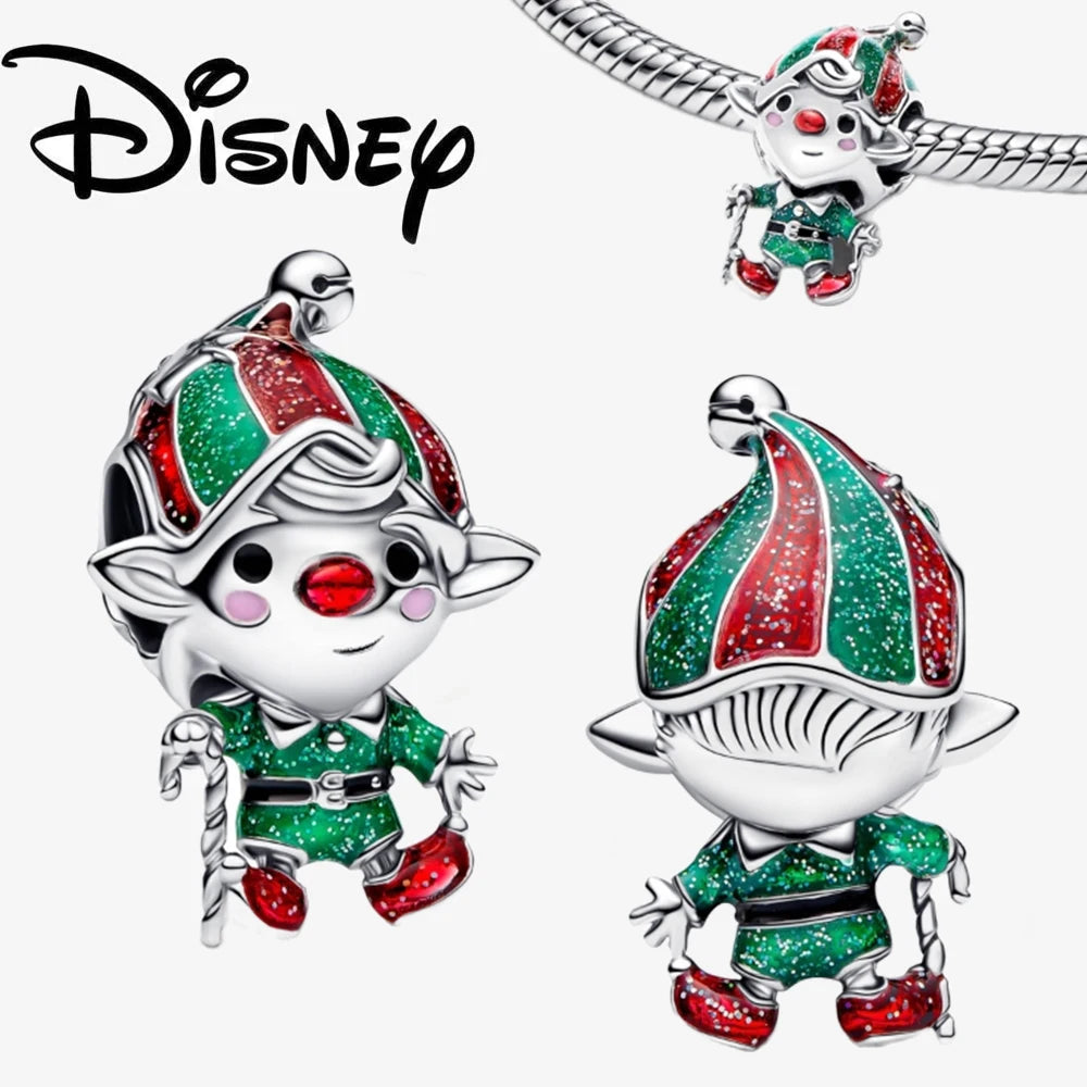 Charm Colgante Disney 925 Plata Esterlina – Dumbo, Pascal, Gato de Cheshire y Alien | Compatible con Pulseras Originales